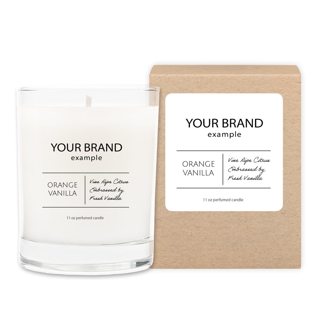 White Label Candle with Kraft Box